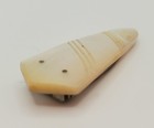 Vintage Carved Mother Of Pearl Dress Fur Clip Luminescent Art Deco — photo 6