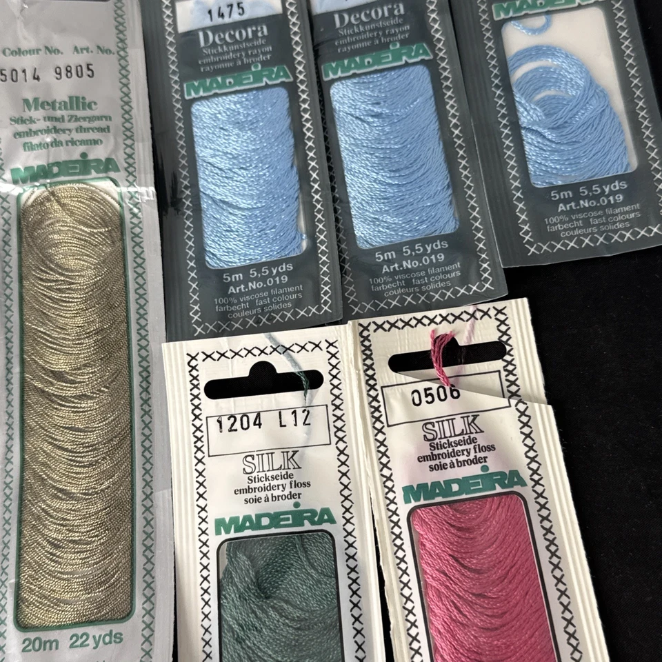 Mixed Lot Madeira  embroidery SILK floss thread  + Metallic & Decora - Image 3 of 4