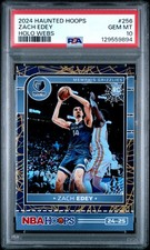 2024 PANINI HAUNTED HOOPS HOLO WEBS #256 ZACH EDEY PSA 10