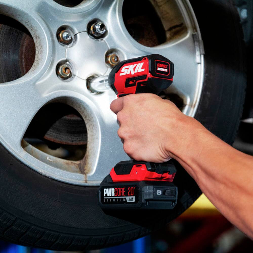 Skil - PWR CORE 20 Бесщеточный 20 В 38 ДЮЙМА Компактный набор ударных ключей - ЧерныйКрасный