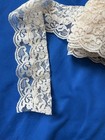 Lace Trim Ivory Beige 6 Yards x 2" Floral Top Pocket Scallop Edge — photo 4