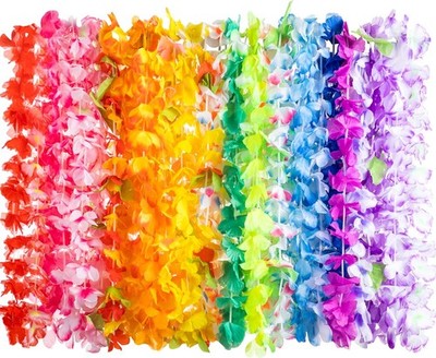 JOYIN 24 Stücke Hawaii Blumenketten Hawaiikette Halskette Tropischen