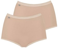 Sloggi Womens Basic 2 Pack Maxi Knickers - Skin Beige