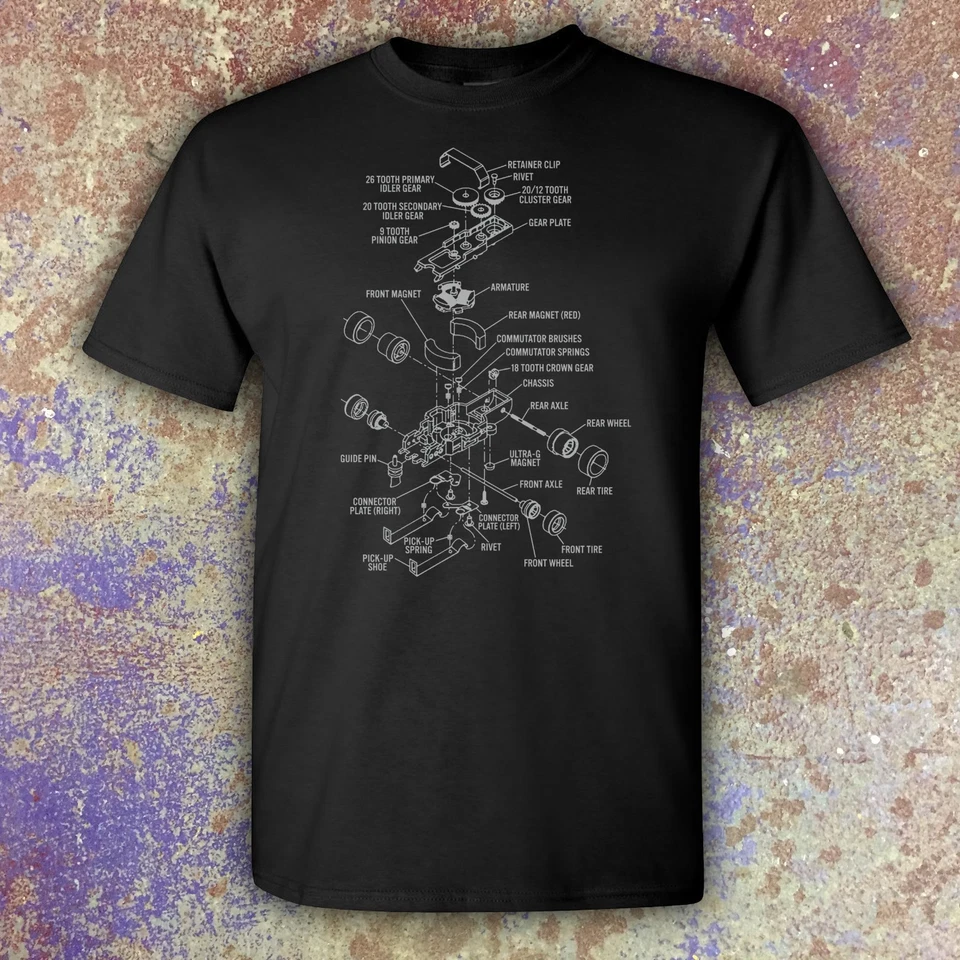 Genial - Coche Ranura - Vista Explotada - Aurora/AFX - Camiseta Cuatro Engranajes - Envío Gratis Foto 2 de 4