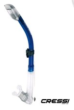Cressi Adult Diving Dry Snorkel with Splash Guard and Top Valve - Supernova Dry