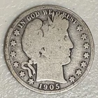 1905-S Barber Half Dollar 90% Silver NO RESERVE!!