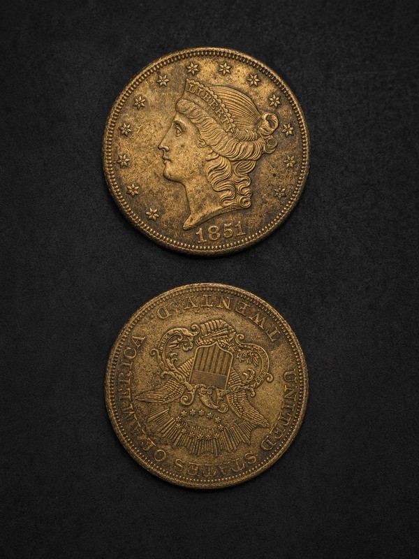 1851 Liberty Head Gold Coin Au Detail