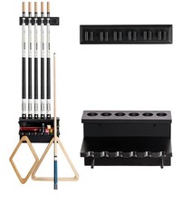 Wall Mount Pool Stick Holder - Billiards Pool Cue Rack
