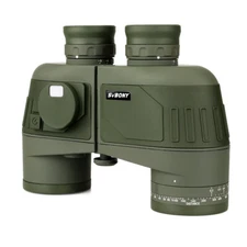 SVBONY SV27 Military Binoculars 7x50mm FMC Floating BAK4 w/ Rangefinder Compass