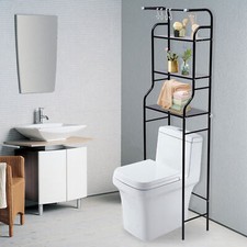 Over The Toilet Storage Rack 4-Tier Metal Bathroom Shelf Space Saver Organizer