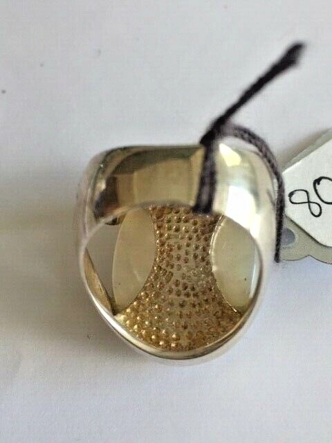 Bague En Argent 925 Avec Nacre Blanche - Taille 54 (7) - Neuf Avec étiquettes