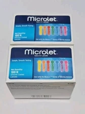 MICROLET LANCET COLOR 2 BOXES. Qty:200.