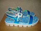 100% AUTHENTIC NEW WOMEN LOUBOUTIN DUNISS COOL FLAT BLUE SANDALS/HEELS US 9.5 — photo 4