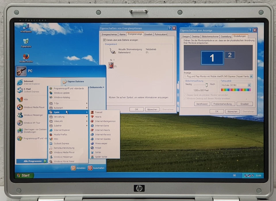 HP G5000 Windows XP Notebook DVD-RW 500GB 2GB Laptop VGA S-Video 15,4" - Bild 2 von 4