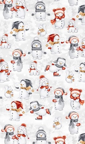 Baumwollstoff Schneemann, Winter, Advent, WEIHNACHTEN Breite 160 X 0,5 m lang - Bild 7 von 7