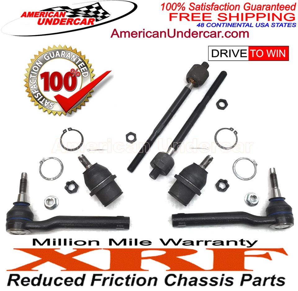 XRF Ford F150 Lower Ball Joints Inner Outer Tie Rod Steering Kit 2009 - 2014 RWD - Image 2 of 4
