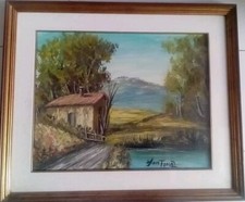QUADRO OLIO SU TELA - FIRMATO DANTONA - XX SECOLO - 65 x 55 cm - BUONA CORNICE