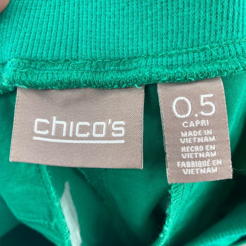 Chicos Hose 0,5 US 6 grün Fitigues Caprihose Stretch gerades Bein Taschen Freizeit - Bild 10 von 13