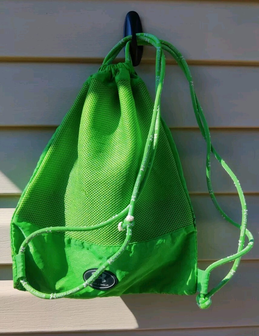 Under Armour Backpack Green Drawstring Tote Bag R… - image 5
