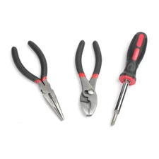 3pc Hyper Tough Pliers & Screwdriver Set – Slip Joint, Long Nose, Multi-Tool