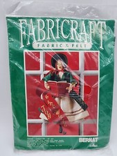 Vintage 1989 Fabricraft Bernat Christmas Caroler Fabric and Felt 18  Tall