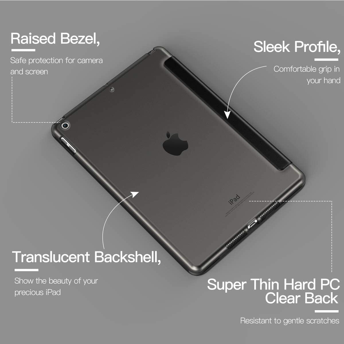 For iPad 11th/10th/9th/8th Generation Smart Case 10.2/10.9/9.7 Pro