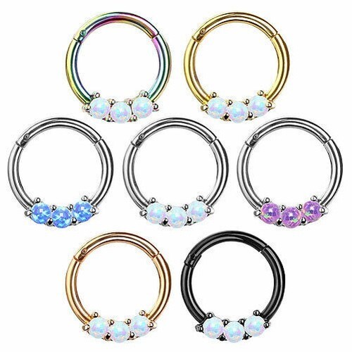 BodyBonita Opale Septum Piercing Nez - 16/18/20G Anneaux De