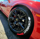 8 Sets Racing Chev Tire Lettering Sticker 15"-22" Red Car Tire Decor