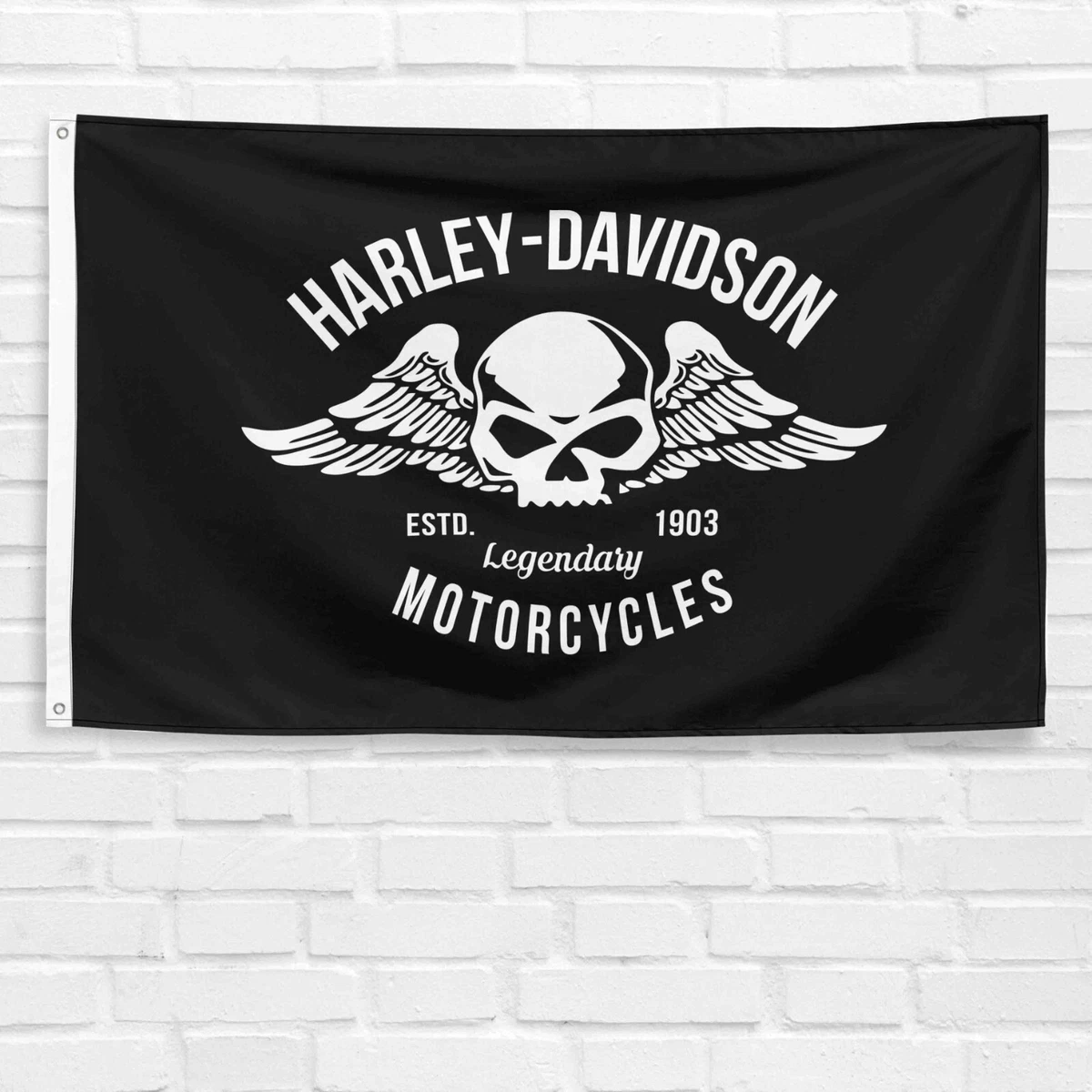Harley-Davidson Motorcycle USA Flag 3x5 FT