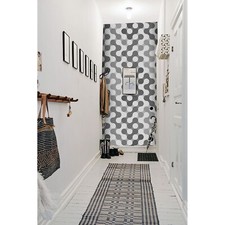 Circles Non-woven wallpaper gray and white Home wall mural Wallcover Roll