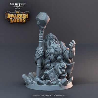 AKS7 Arcane Dwarf 01 DnD Tabletop Pathfinder Heroquest Miniature detailed 28mm