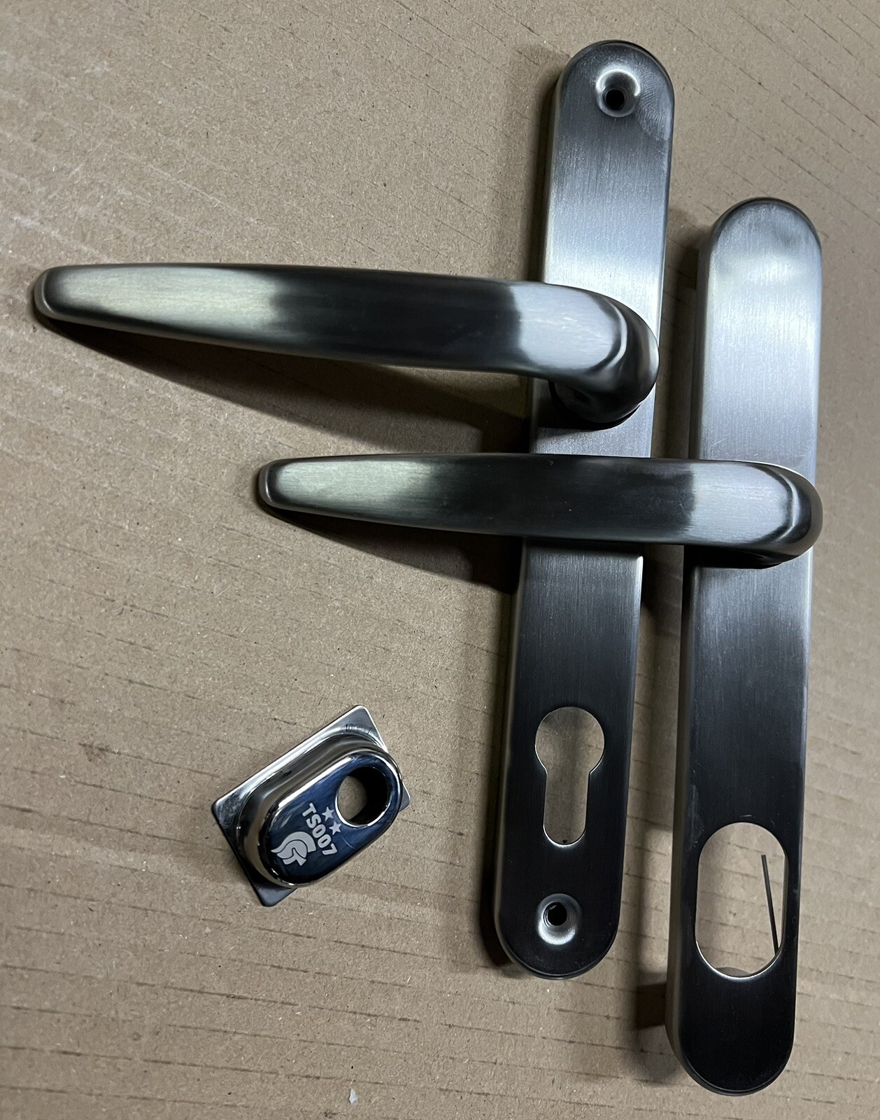 YALE Trojan TS007 High Security Door Handles PZ92 Brushed Steel 0749