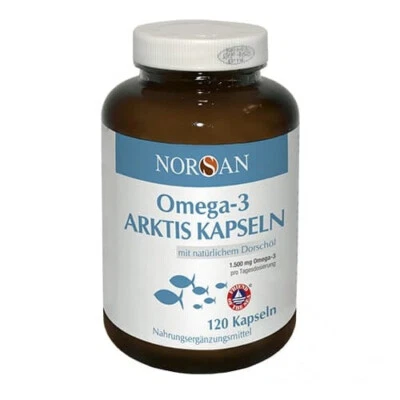SAN OMEGA GMBH, GUBENER STR. 47, 10243 BERLIN Norsan Omega-3 Ártico 120 cápsulas aceite de pescado EPA DHA vitamina E PZN 15638286