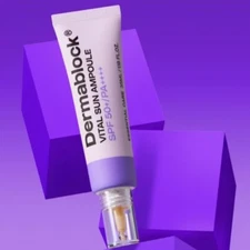 DERMABLOCK Vital Sun Ampoule 35ml SPF50+ PA++++ Whitening Sunscreen Kbeauty  NEW