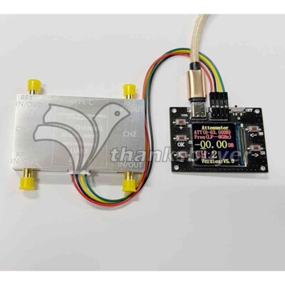 RF-8GHz-60DB Programmable Attenuator + Type-C Cable + Offline Control Board #D9