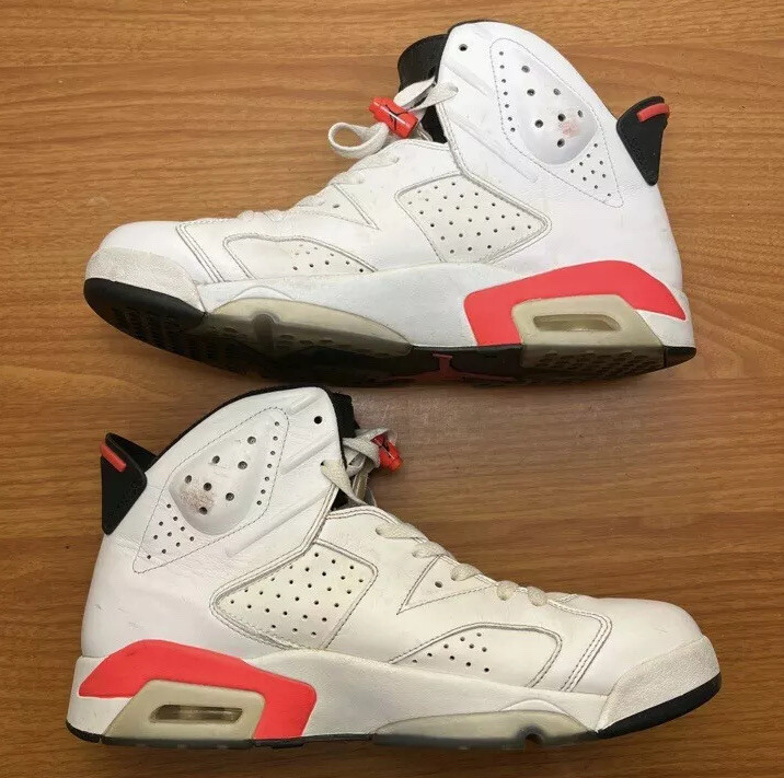 Nike Air Jordan 6 VI Retro White Infrared 2014 Size 10.5 Sneakers
