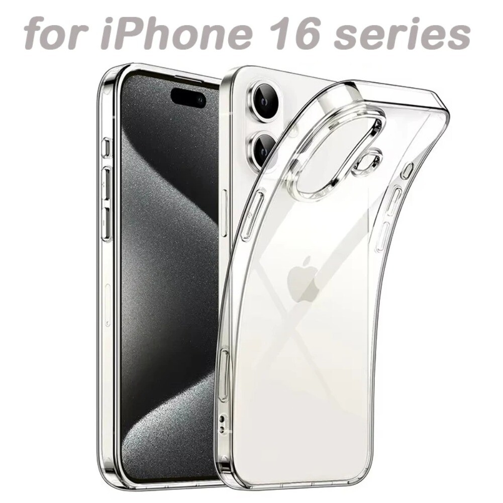 Crystal Clear TPU Shockproof Phone Case for IPhone 16 Pro Max/16 Plus/16 Pro/16