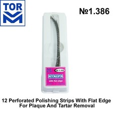 Dental Perforated Metal Polishing Strips For Plaque Tartar Removal 12 PCS