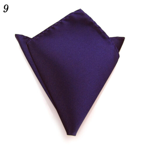 Men's Party Suit Pocket Square Solid Smooth Handkerchief Kerchief Towel Hanky US - Picture 21 of 41