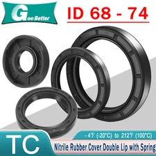 68/69/70/71/72/73/74mm ID Rubber Double Lip TC Oil Shaft Seal for Car Automotive