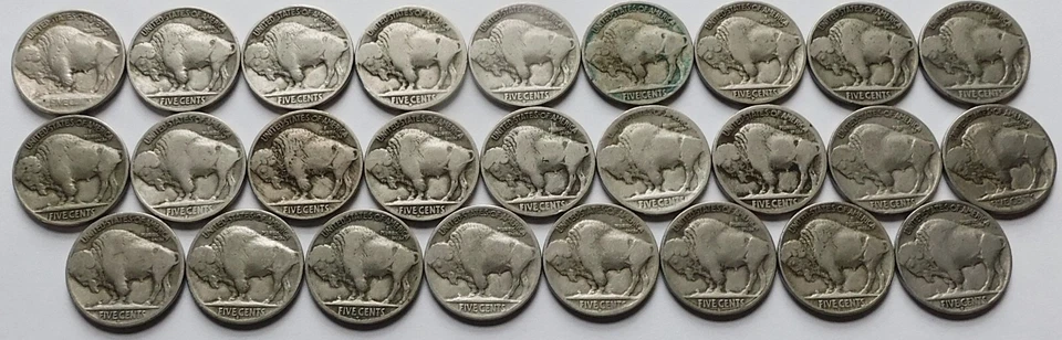 26 Buffalo Nickels 1913 (T1+T2), 1915-PDS/16-PD/17-PS/18-PS/19-PDS/20-DS/21/23S+ - Image 2 of 4