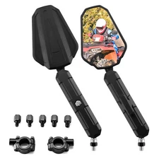 MOFUN Motorcycle Bikes Mirror 8MM 10MM Mirrors w/7/8" Mount For Street Dirt Bike