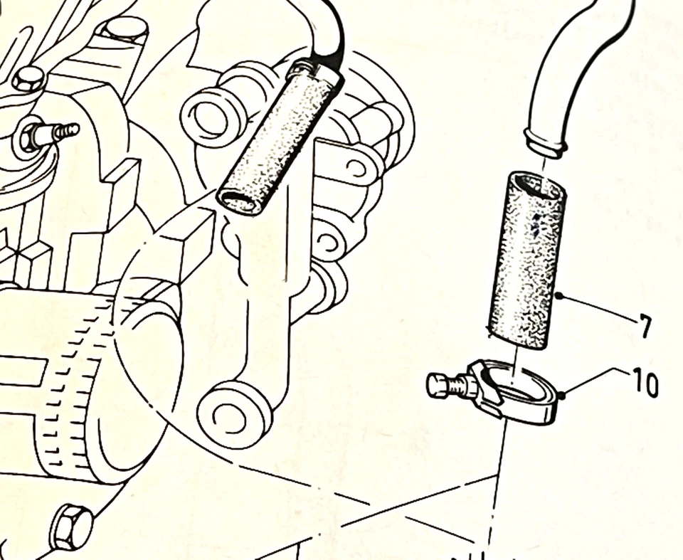 MANGUERA FORD TAUNUS 12M/15M P6 66-70 17M 65-72 20M 65-69 CON BOMBA A TUBO #436381 Foto 4 de 4