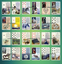 JEU CARTES DIVINATOIRES - ORACLE–TAROT BLUE BIRD LENORMAND Expanded 38 Cartes