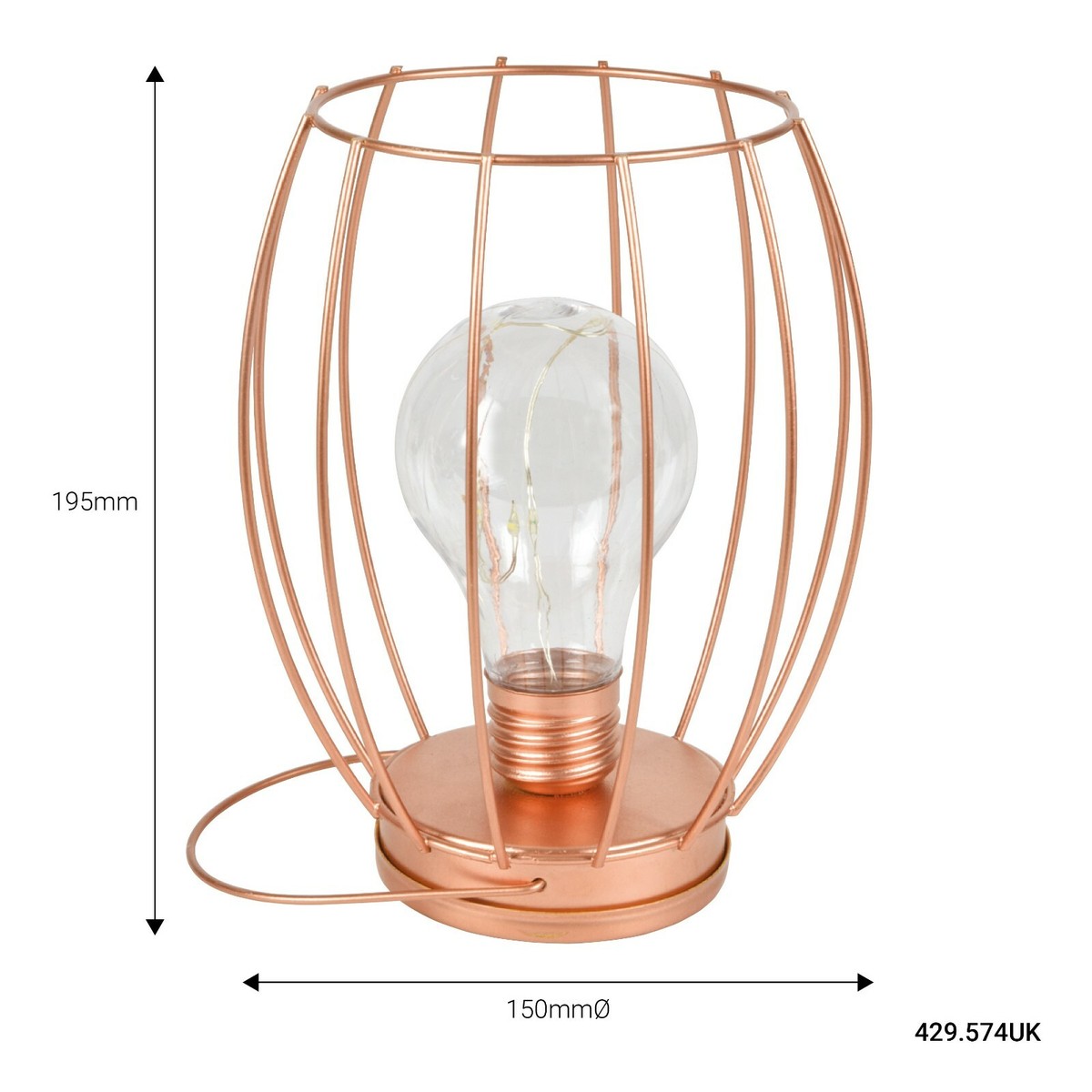 Suspension Cage à 6 Descentes Tub-E14 - Cuivre Satiné – Creative Cables
