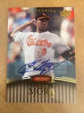 2008 Upper Deck Premier Autograph Parallel #100 Melvin Mora/24-Baltimore Orioles