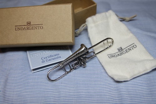 Tromba trombone UNOARGENTO in Argento originale e vintage con scatola e garanzia - 第 1/1 張圖片