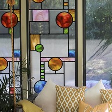 Chicskin Original Hand Drawn Faux Stained Glass Window Film Double-Sided