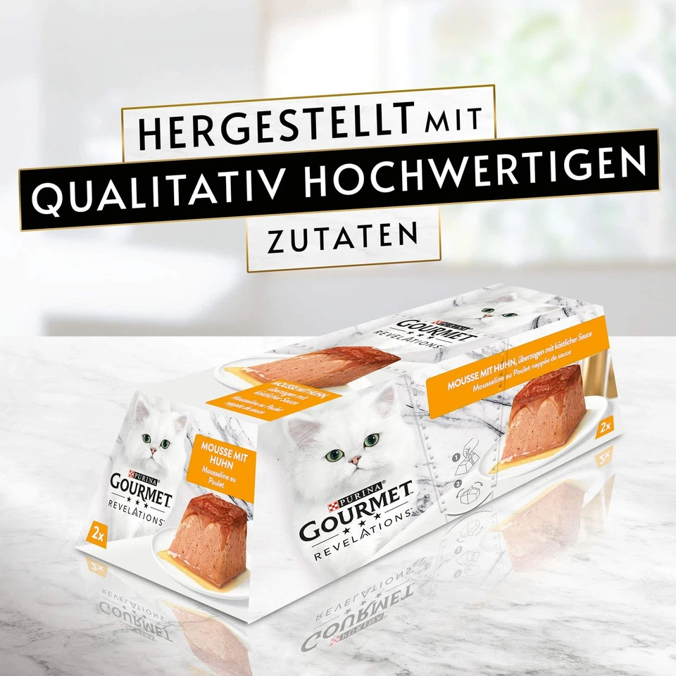 PURINA Revelations Mousse Katzenfutter nass in Sauce Huhn & Rind 48er Pack 48... - Bild 3 von 4