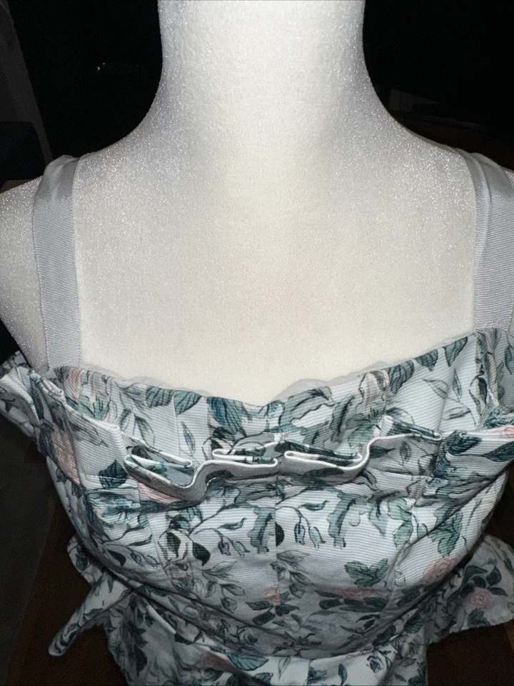 NWOTs Antonio Melani Tabitha Floral Print Strapless A-Line Midi Dress Size 10 - Image 2 of 4
